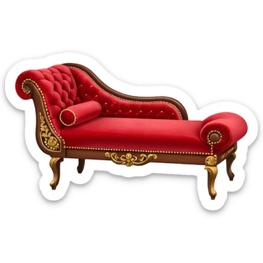 Antique Red chaise lounge sticker