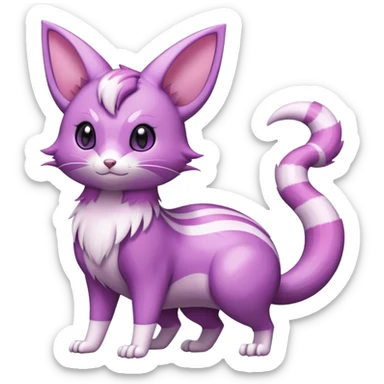 Shiny Furret-Espeon-Hybrid (Full body) sticker