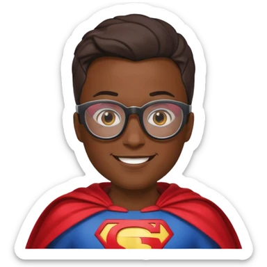 Glasses-Wearing super Heroe sticker