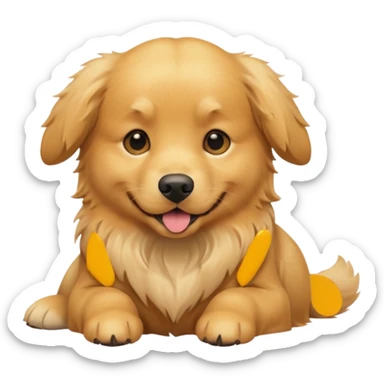Dog golden retriever sticker