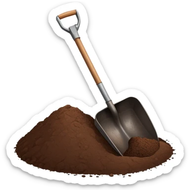 Shovel digging soil sticker