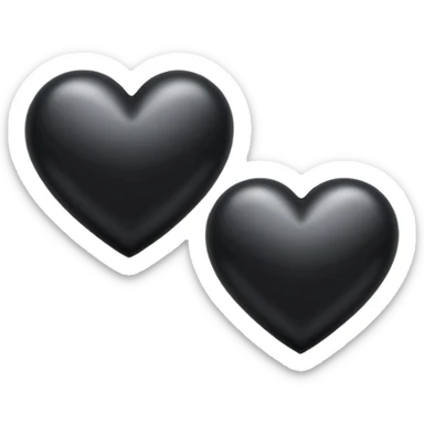 two black hearts💕 sticker