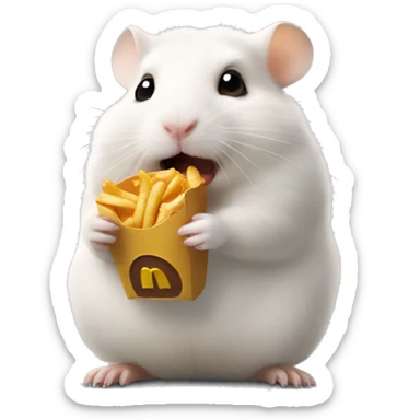 hamster eatting mcdonalds sticker