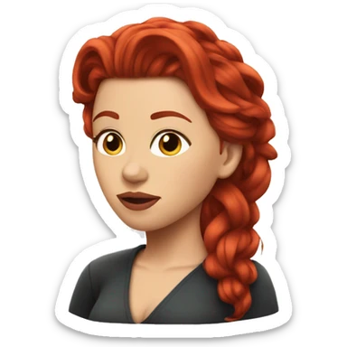 Scarlett Johansson red hair  sticker