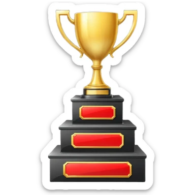 trophy on a winners podium sticker