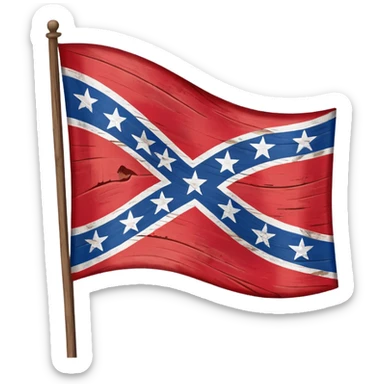 Confederate flag realistic ultra  sticker