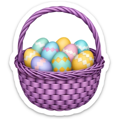 easter egg basket sticker