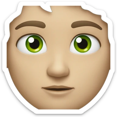 Yeux 👀 un droit et un vert l intérieur sticker