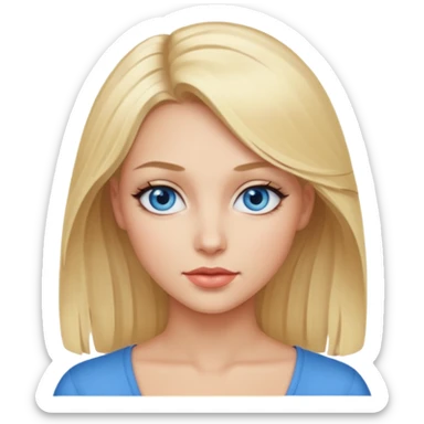 blonde hair blue eyes woman sexy look sticker