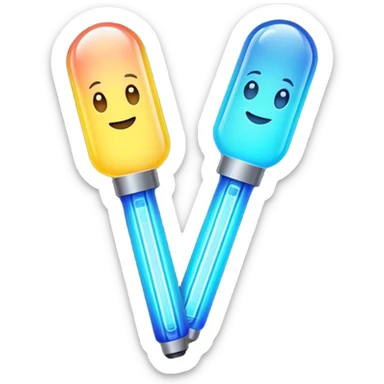 a dual of lightstick sticker