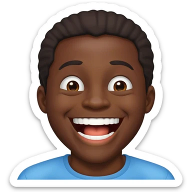Black man laughing  sticker