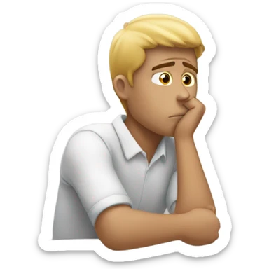 Head in hand sticker