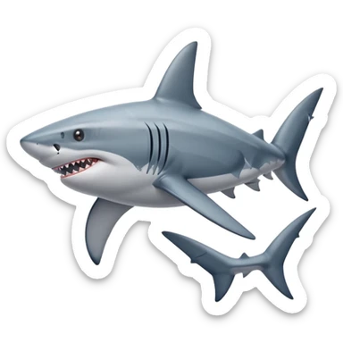 shark with nike shoes sticker
