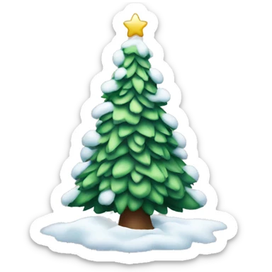 christmas tree with snow sticker