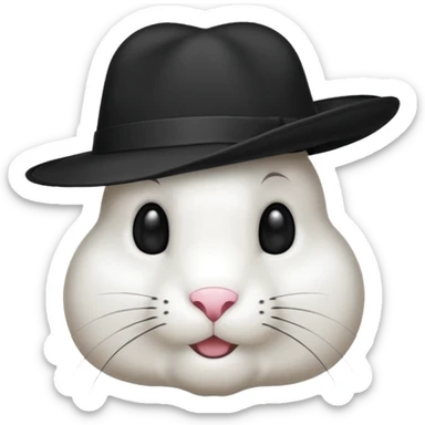 Lapin dans un chapeau sticker