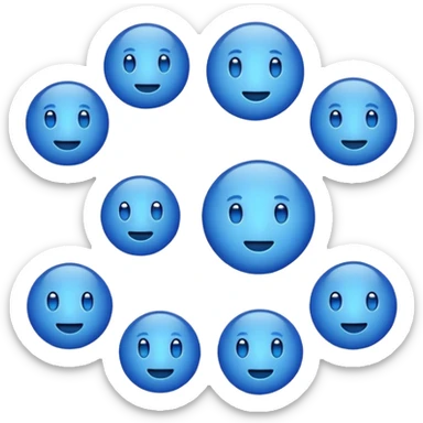 blue emoji jooby sticker
