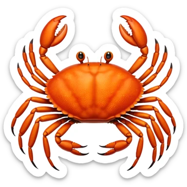 A crab with a total of eight legs sticker