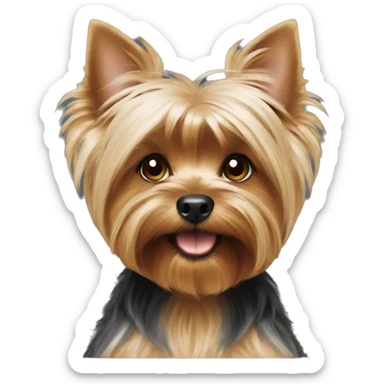 2 Yorkshire terriers  sticker