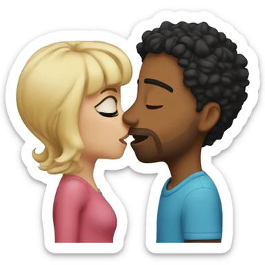 Gage and Alexa kissing  sticker