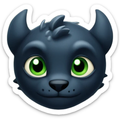 Night fury with green eyes sticker