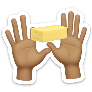 Receiver with butter for hands  sticker