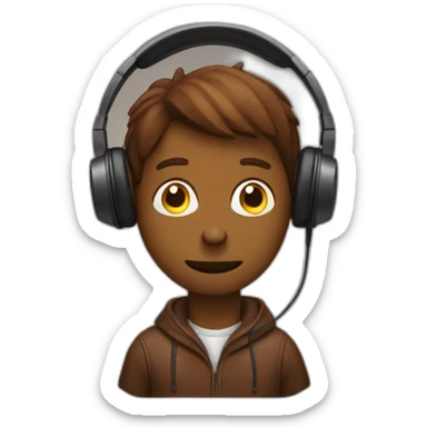 chestnut man listening to music sticker