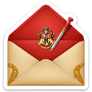 Hogwarts envelope with red sealing wax sticker