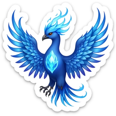 Blue flame phoenix wings - Cold fire








 sticker