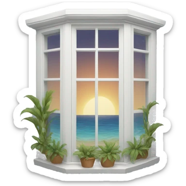 Seaside window sticker