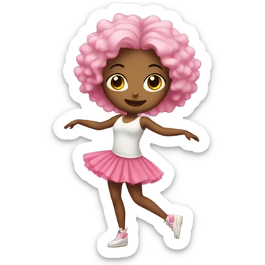 A girl with a tutu dancing  sticker