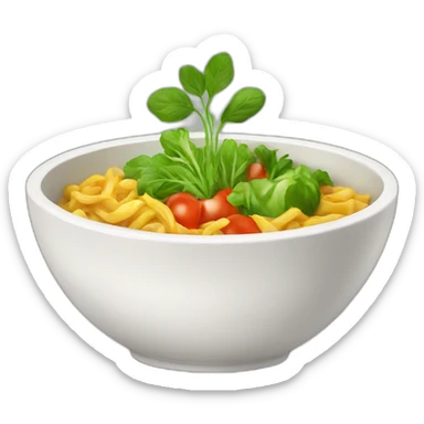 Vegetarian food in a bowl sticker