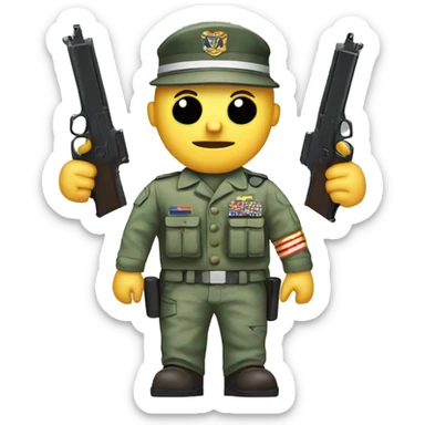 Us armed forces with 2 pistols sticker