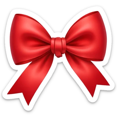 Bow with a heart sticker