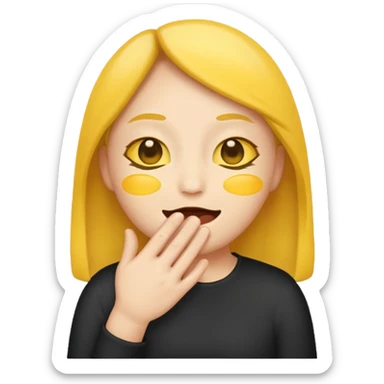 Make a classic emoij that tells you to shut up sticker