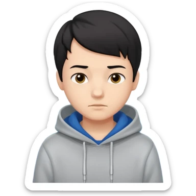 boy with short black hair, ocean air, perfectionist sticker