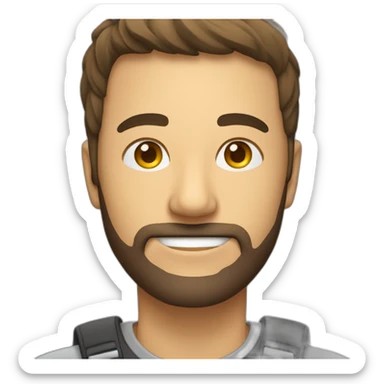 personne qui travaille sur son ordianteur vue de face sticker