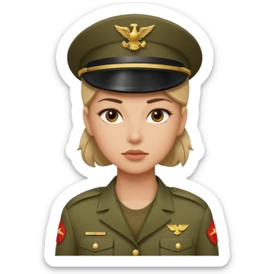 soldier woman sticker
