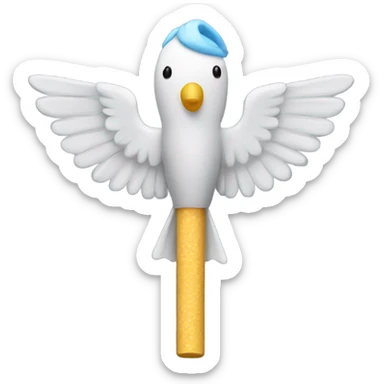 un pez con alas sticker