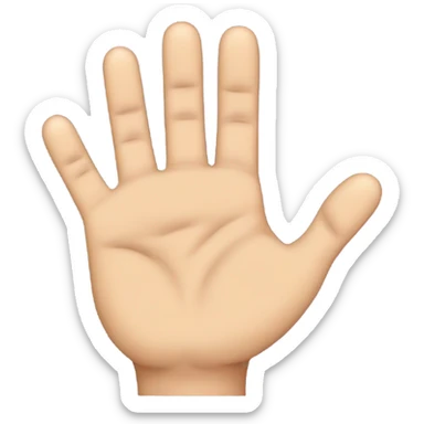 six fingered hand sticker