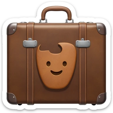 A sturdy travel suitcase sticker