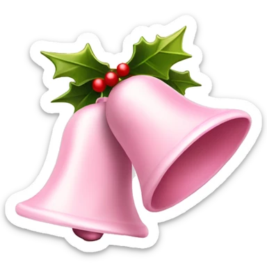 Light pink Christmas bells sticker