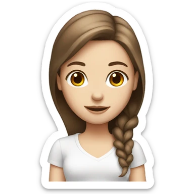 brown hair and white girl with laptop sticker