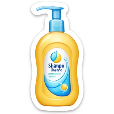 bottle shampoo sticker