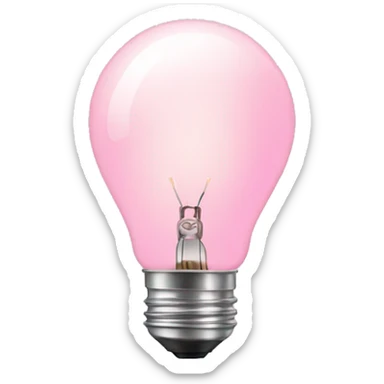 pastel pink light bulb sticker
