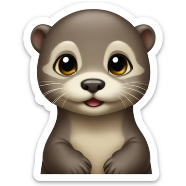Baby otter sticker