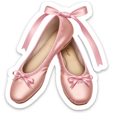 Pink ballet point shoes sticker