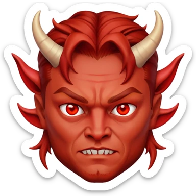Leonardo DiCaprio as devil with horns sticker