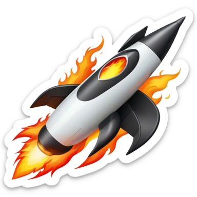 jesus driving fine black rocket with fire color france sticker