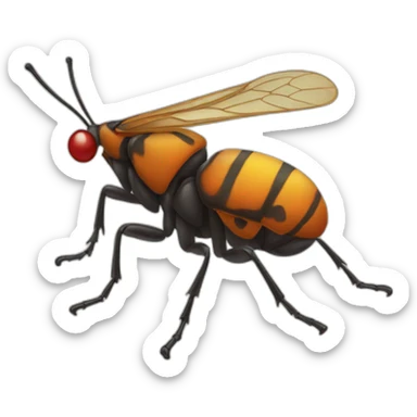 goofy looking bug] sticker