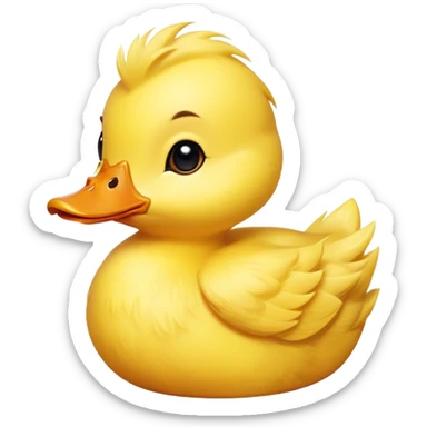 A playful and mischievous duckling sticker